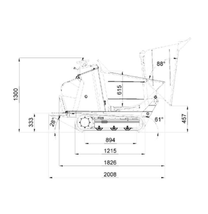 Micro Dumper Working Envelope